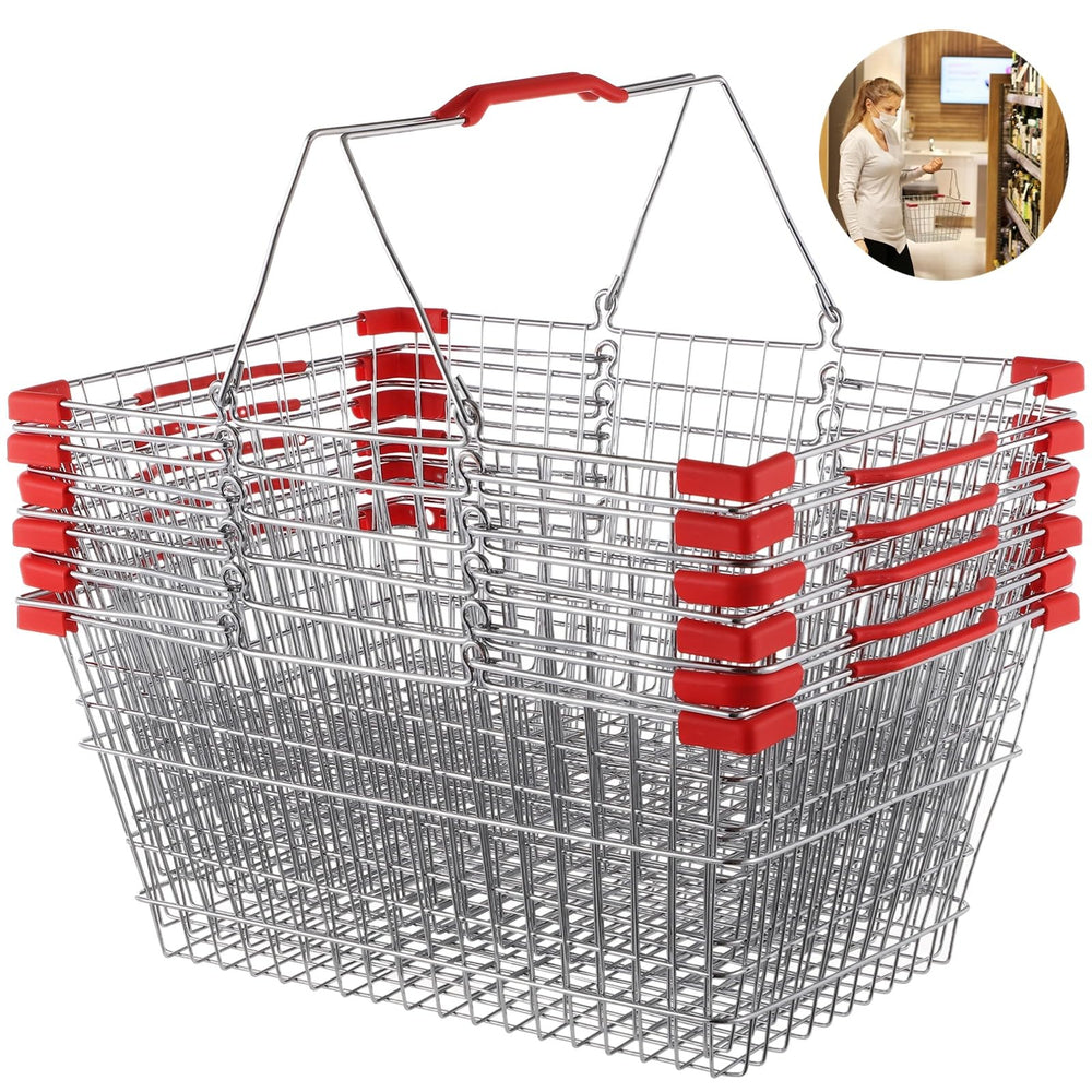 Metal Shopping Baskets with Dual Handles