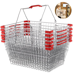 Metal Shopping Baskets with Dual Handles