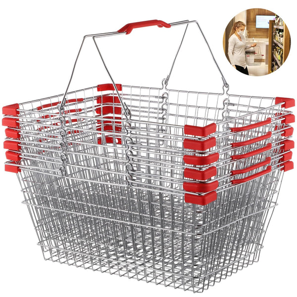 Metal Shopping Baskets with Dual Handles