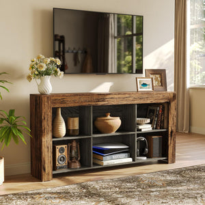 63-Inch TV Stand with Storage & Open Shelves