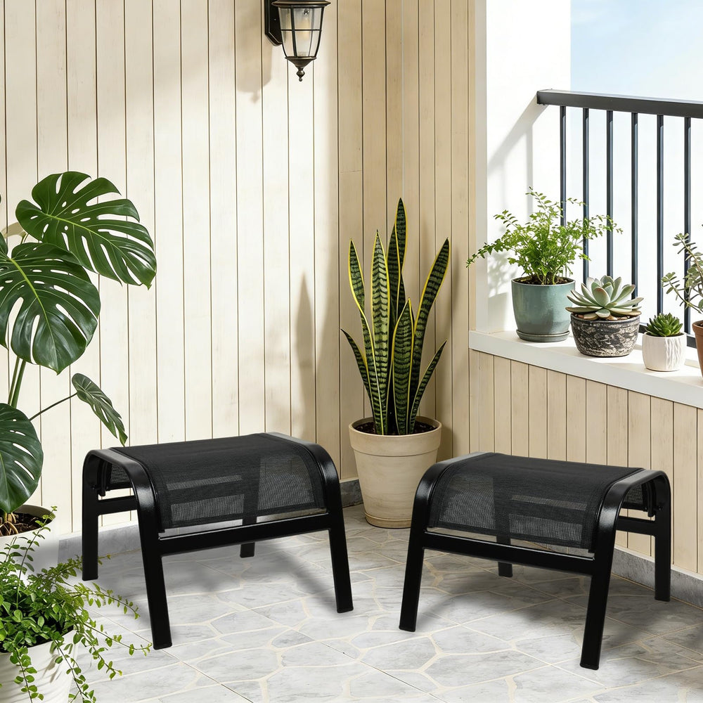 Outdoor Ottoman Footrest Set of 2