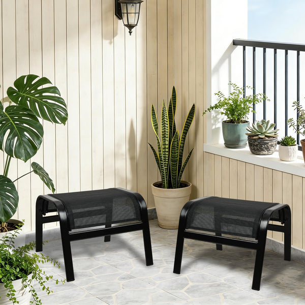 Outdoor Ottoman Footrest Set of 2