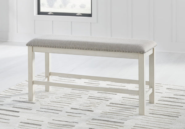 Counter Height Dining Bench with Cushioned Seat