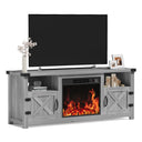 Farmhouse Fireplace TV Stand with Electric Hearth – Fits TVs up to 65"