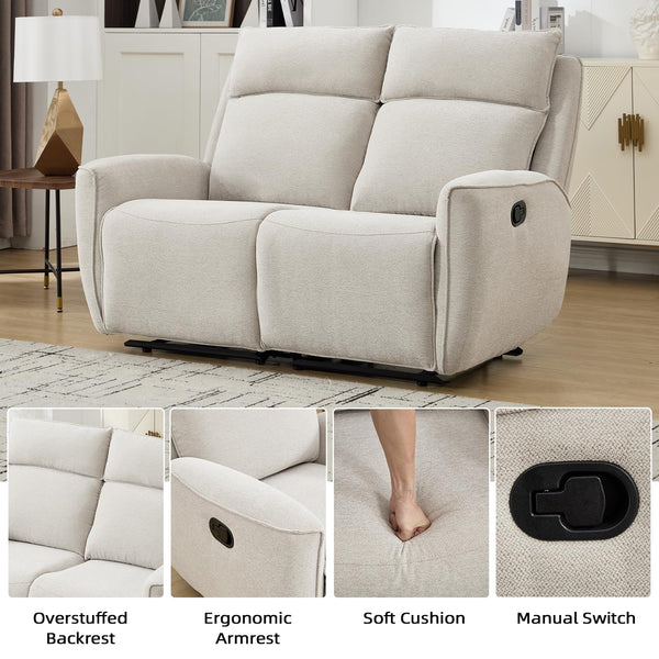 Manual Loveseat Recliner Sofa