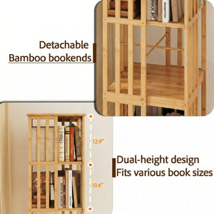 6-Tier 360° Rotating Bookshelf Tower
