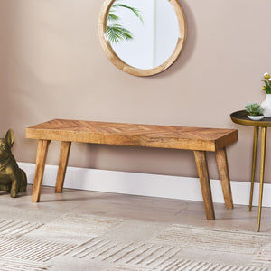 Mango Wood Rectangular Dining Bench