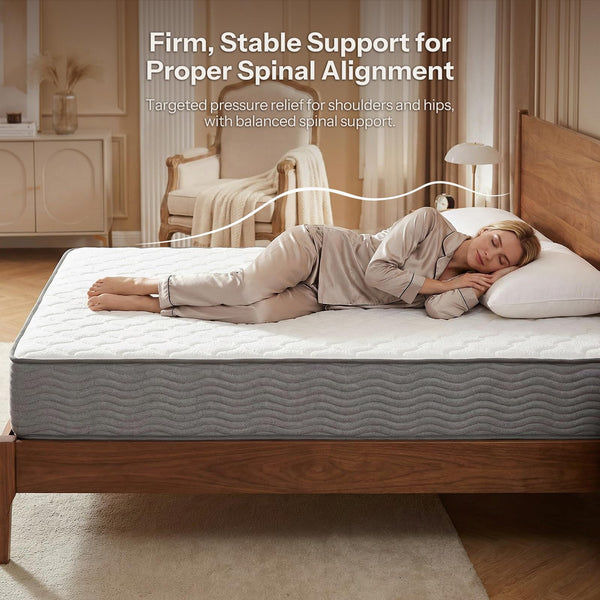 10-Inch Firm Hybrid Mattress with Pocket Coils & Pressure Relief