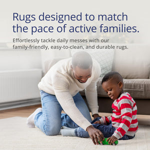 Cream Geometric Area Rug – Modern Soft Indoor Rug