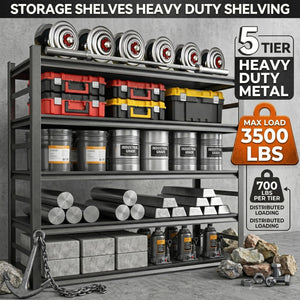 Heavy Duty 5-Tier Metal Storage Shelving Unit