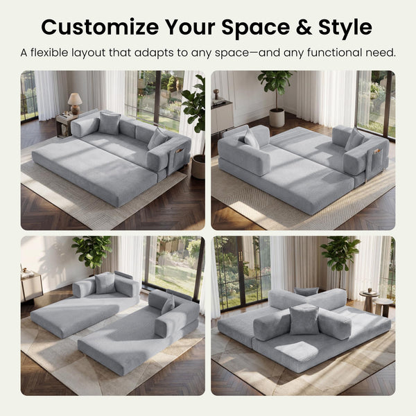 78.8" Convertible Futon Sofa Bed