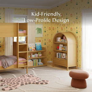 3-Shelf Kids Bookcase with Drawer – Adjustable Wood Bookshelf