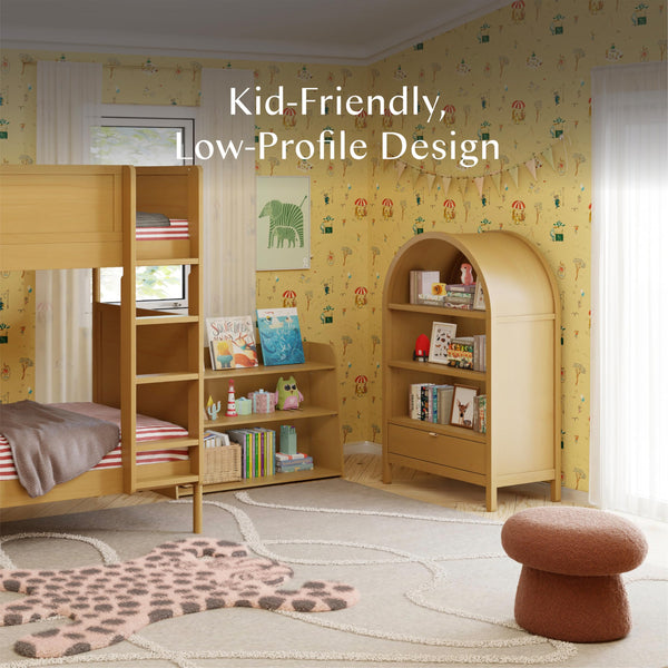 3-Shelf Kids Bookcase with Drawer – Adjustable Wood Bookshelf