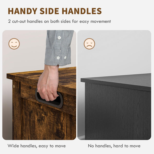 Storage Chest with Safety Hinges & Cut-Out Handles — 39.4"