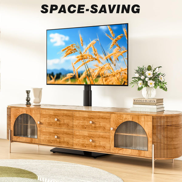 Swivel Height Adjustable TV Floor Stand for 27-70 Inch TVs