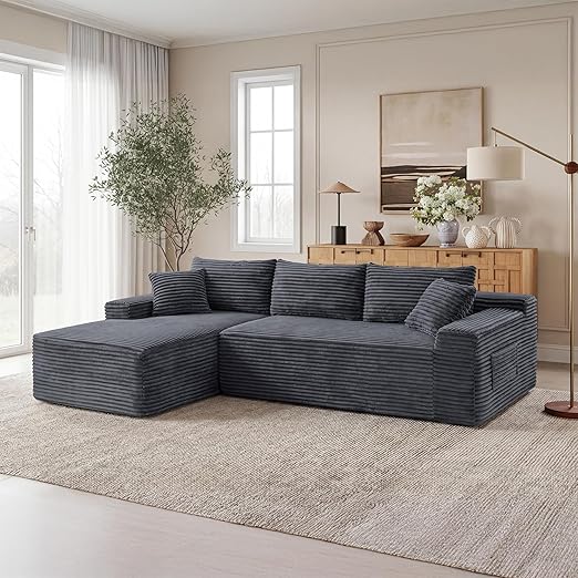U-Shaped Modular Sectional Sofa with Chaise Lounge