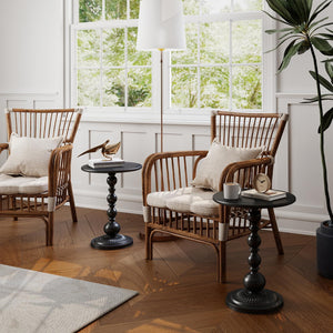 Round Metal Side Table – Small Accent End Table