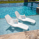 In-Pool Lounge Chairs for Sun Shelf Set of 2 with Adjustable Risers