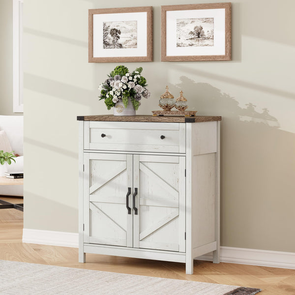 Farmhouse Buffet Sideboard Cabinet with Drawer