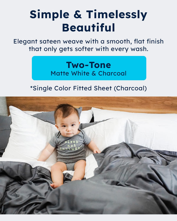 Bamboo Viscose Sheets & Duvet Cover Set – Cooling Bedding, 6-Piece