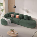 114" Curved Modular Sectional Sofa with Chaise, L-Shape, No Assembly