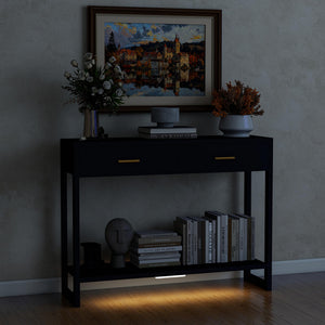 Console Table with Motion Sensor Light & Storage Drawers