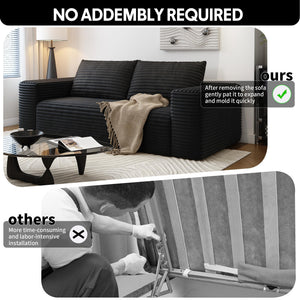 Modular Loveseat Sofa with Memory Foam Deep Seat