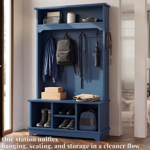 Hall Tree with Bench and Shoe Storage