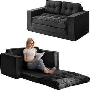 Convertible Loveseat Sleeper Sofa Bed with Cushion & Pillows
