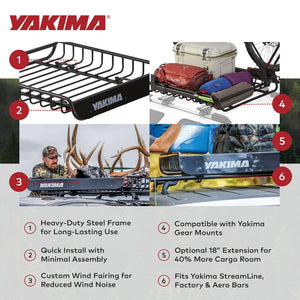 Medium Roof Cargo Basket with Universal Crossbar Mount