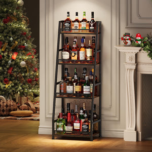 4-Tier Trapezoid Wine & Liquor Rack