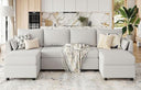 6-Seat Modular Sectional Sofa with Storage & Memory Foam