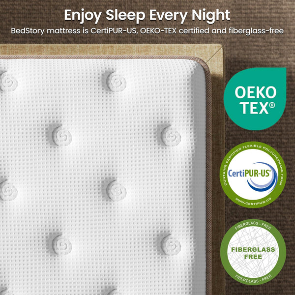 Queen Hybrid Mattress 14 Inch – Pocketed Coil, Cooling Gel, Lumbar Support
