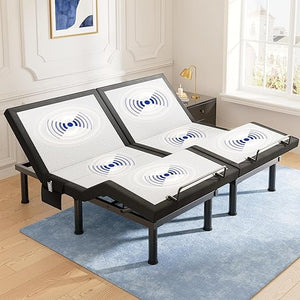 Luxury Adjustable Bed Frame with Massage & Remote