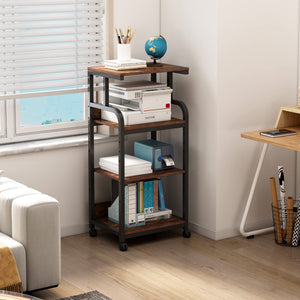 4-Tier Adjustable Printer Stand with Wheels