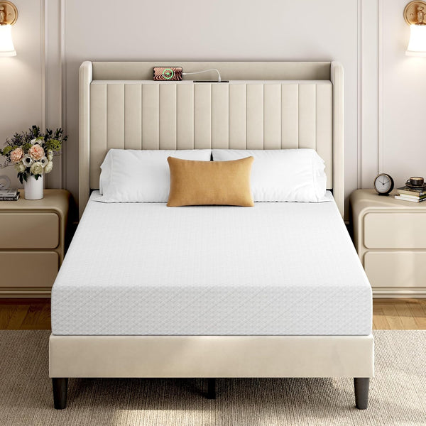 Gel Memory Foam Mattress | Green Tea Infused | CertiPUR-US | Twin, Full, Queen