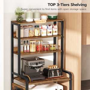7-Tier Baker's Rack with Power Outlets & Microwave Stand