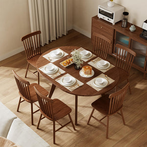 Solid Wood Expandable Round Dining Table