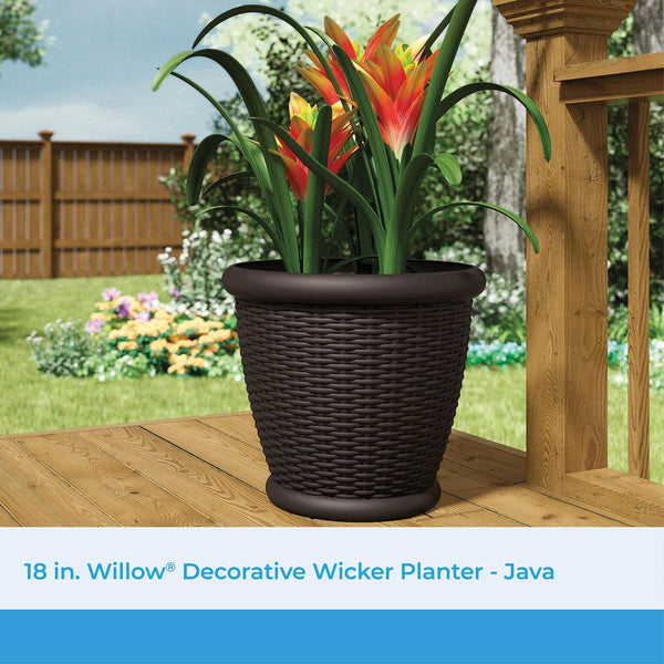 Wicker Planter Pot — Indoor & Outdoor, 16" & 18"