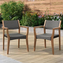 7-Piece Extendable Acacia Wood Outdoor Dining Set – Teak