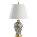 24" French Country Ceramic Floral Urn Table Lamp