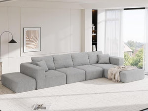 Oversized Modular Sectional Sofa Bed with Extra Deep Seat