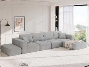 Modular Sectional Sofa, 6-Seater L-Shaped Cloud Couch with Memory Foam