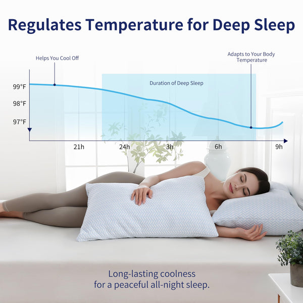 Cooling Pillow Set of 2 – Adjustable Shredded Memory Foam
