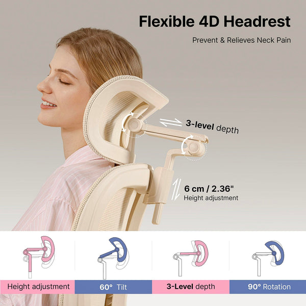 Ergonomic Office Chair with Lumbar Support & Footrest
