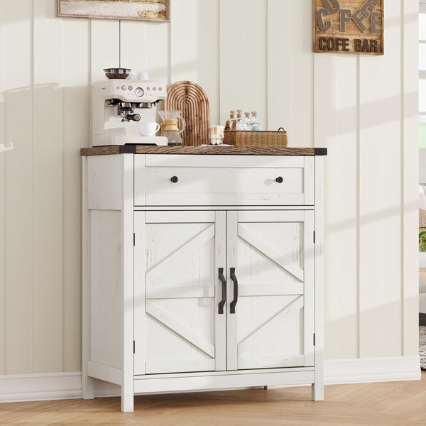 Farmhouse Buffet Sideboard Cabinet with Drawer