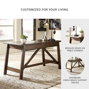 Rustic Industrial Home Office Desk with Drawers