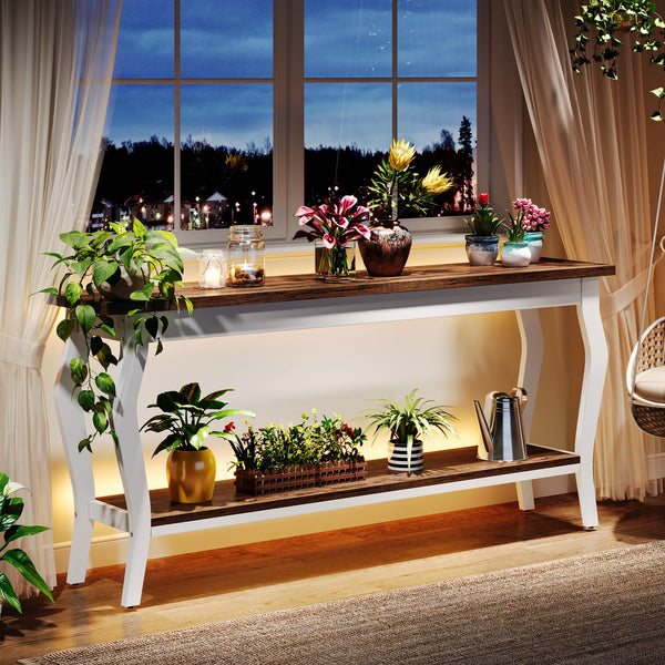 70.9" 2-Tier Sofa Console Table