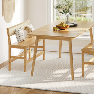 Bamboo Dining Bench with Back