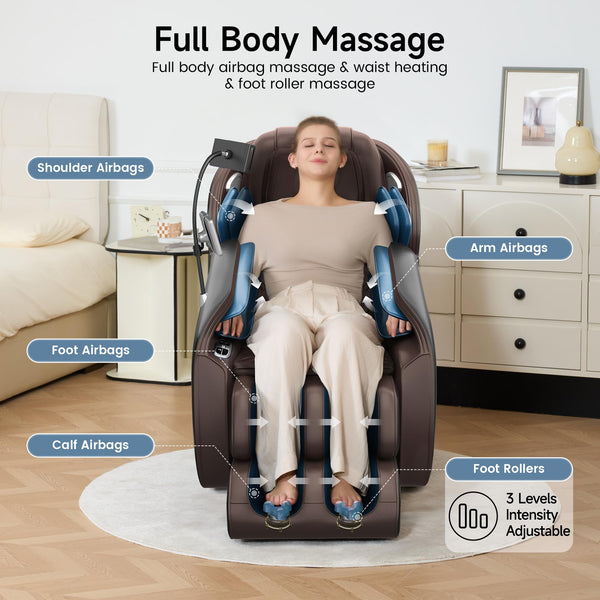 Zero Gravity 3D SL-Track Full Body Massage Chair Recliner